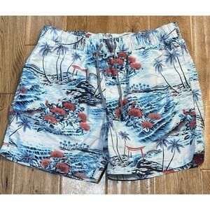 Reyn Spooner‎ Tropical Swim Trunks Lined Blue Sz Medium